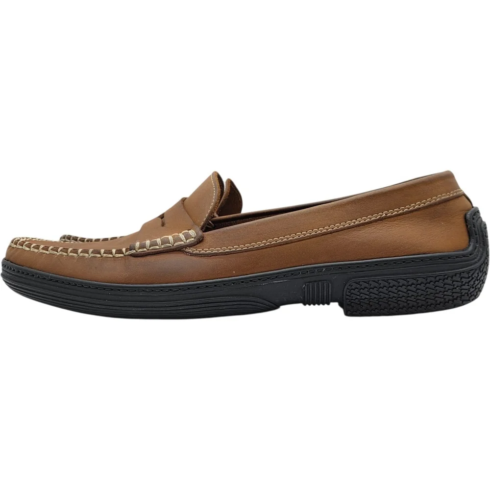 Italian Leather Dooney & Bourke Penny Loafers Mens 8.5 Brown Made in Italy